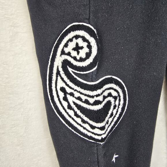 EPTM Paisley Embroidered Black Sweatpants Men's Size XL 36 Streetwear - Picture 7 of 14